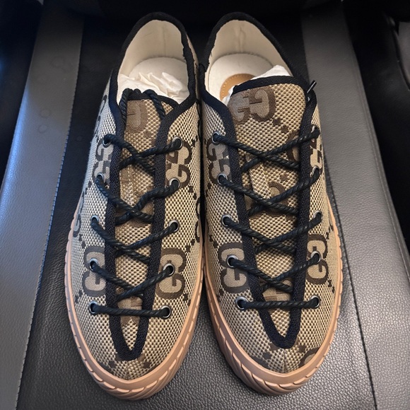 GUCCI Maxi GG Low-Top “Beige Ebony” - Picture 3 of 6